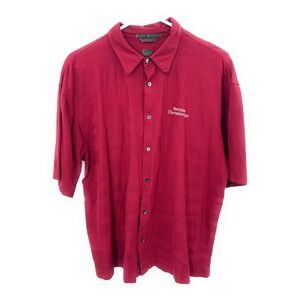 Tiger Woods Kapalua Mercedes Championships Red Button Up Shirt Men's Size L